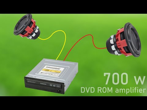 DIY Powerful Ultra Bass Amplifier DVD ROM Computer , No IC , Simple Circuit