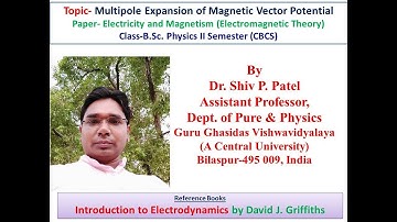 Multipole Expansion of Magnetic Vector Potential