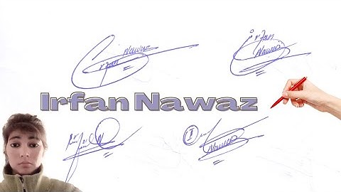 Irfan Nawaz sign style#name signature with arooj