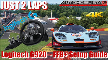JUST 2 LAPS - Automobilista 2 - Logitech G920 Setup Guide for FFB+