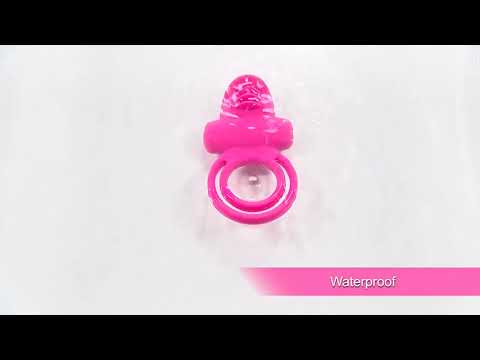 Clit flicker silicone vibrating cock ring