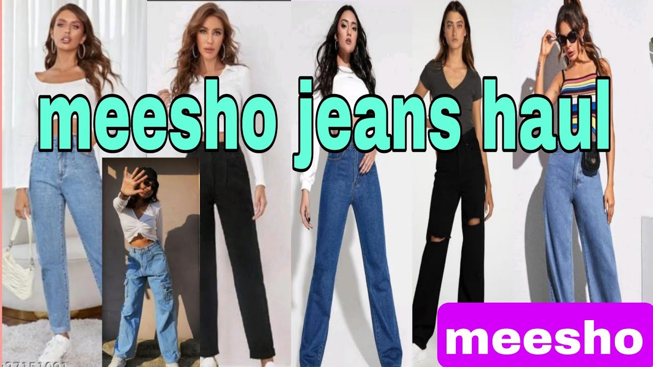 meesho denim jeans haul/cargo jeans/mum jeans/high waist jeans thanks ...