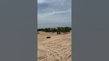 RZR jumping at silver lake sand dunes