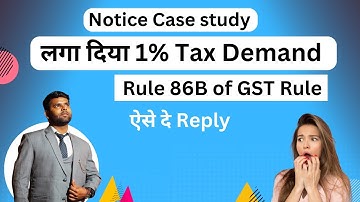 GST Notice for 1% Tax Demand rule 86B How to reply to Notice | Case study