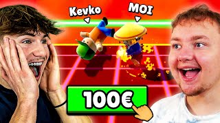 Je lui DONNE 100€ si il GAGNE sur Stumble Guys ! (Avec Kevko)