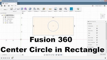Fusion 360 Center Circle in Rectangle
