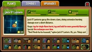 Plants vs Zombies 2 - Jack O' Lantern in Almanac