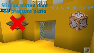 How to make a sliding piston door no pressure plate only command block