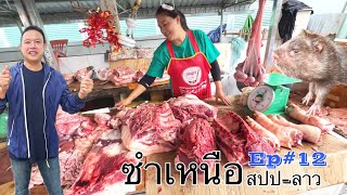 เจียงฮายสู่ลาวใต้EP#12 ตลาดเช้าซำเหนือ แขวงหัวพัน วันนี้มีอ้นมาขายด้วย