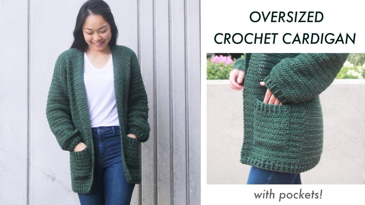 Simple Crochet Cardigan Tutorial FREE Pattern SUPER BEGINNER ...