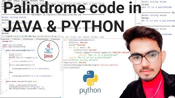 palindrome program in java | palindrome program in python | java simple program for beginners |