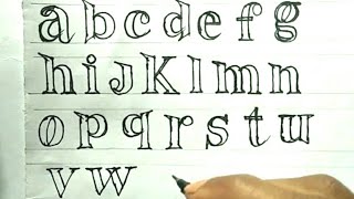How to write Roman small letters A to Z | how to make roman letters | Rua sign writing