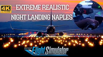 PMDG 737-800 | MSFS2020 | Beautiful Night Landing Naples,Italy | with the New Pro ATC SR and GSX !