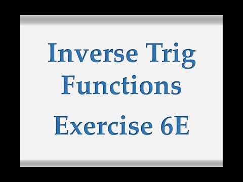 A2 Maths - Pure - Inverse Trig Functions