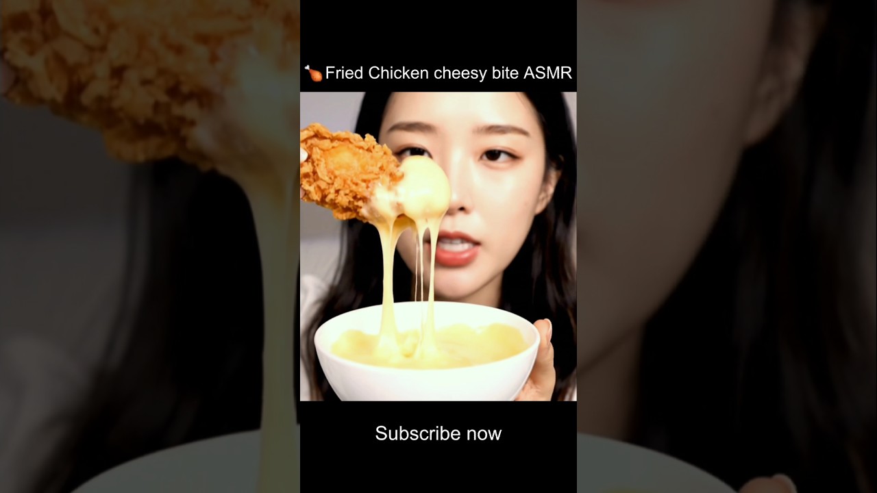🍗CRISPY Fried Chicken Dipped in Melted Cheese ASMR 