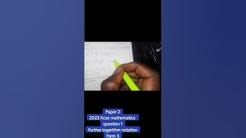 kcse 2023 question 1 paper 2 (further logarithm) form 3 #kcsemadeeasy #kcsepastpapers #mrbeast