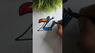 How to draw bird from z zazu lionking 1234channelshorts shortstoday easydrawing satisfying