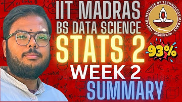 Statistics 2 Week 2 Summary: All Concepts & Formulas Simply Explained! IIT Madras BS Data Science
