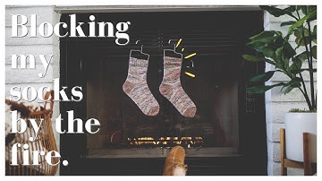 COZY VLOG: How I block my hand-knit SOCKS! 🧦