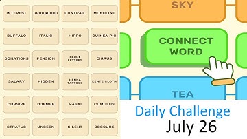 Connect Word Daily Challenge July 26 2025 Answers
