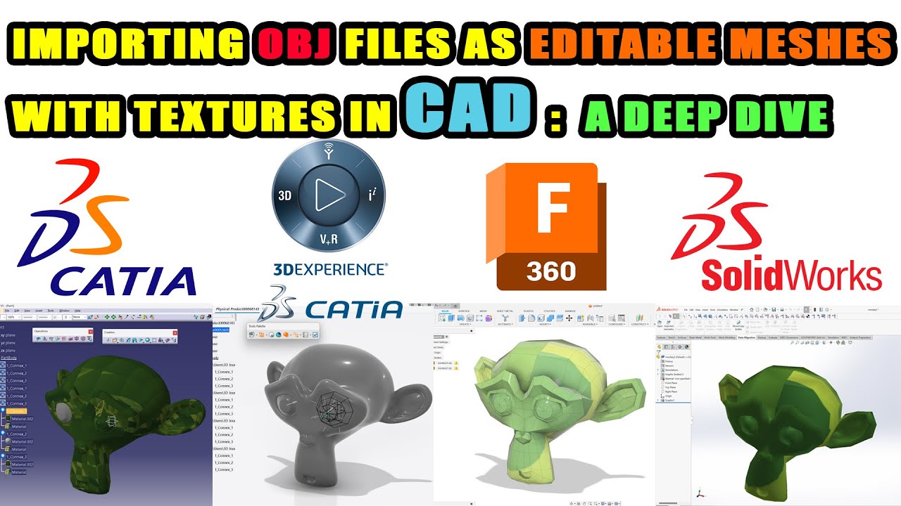 🛠️ Importing OBJ Files as editable and with textures in CAD: A Deep ...