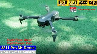 8811 Pro 6K 2-Axis Gimbal Long Range Drone – Test Flight Video ! - YouTube