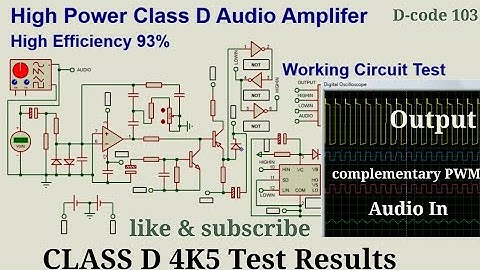 Class D Audio Amplifier | High Efficiency Power Amplifier | 4K5
