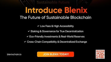 Blenix Chain Introduction - The Future of Sustainable Blockchain