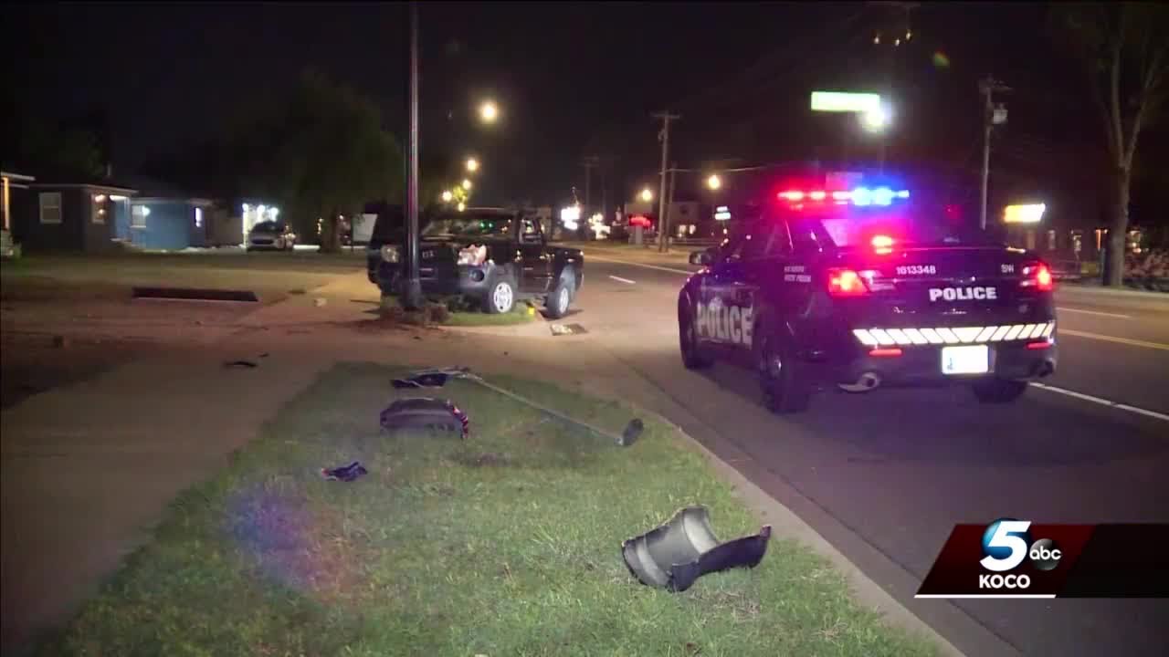 Driver Arrested After Crashing Into Northwest Oklahoma City Bus Stop