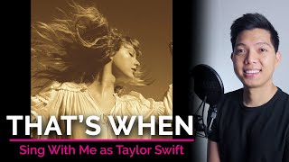 That's When (Taylor's Version) (Male Part Only - Karaoke) - Taylor Swift ft. Keith Urban