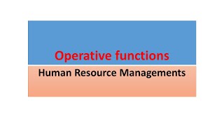 Function operate