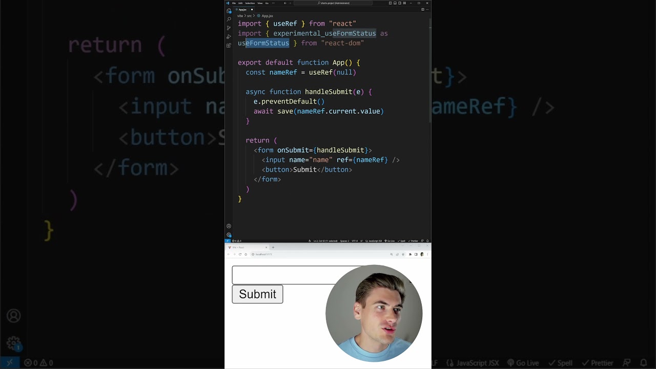 New useFormStatus React Hook