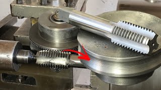 A simple idea for making a worm gear from a tap drill thread on a lathe