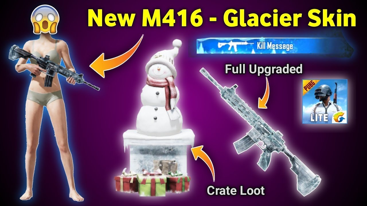 Kill message. M416 Glacier. M416 Glacier Skin. Килл чат ПАБГ. PUBG mobile 416 ледник.