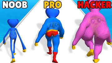 NOOB vs PRO vs HACKER in Poppy Run 3D
