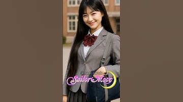 REAL LIFE SAILOR GUARDIAN IN UNIFORM?! 😮 #sailormoon  #transformation #anime #ai #cosplay #shorts
