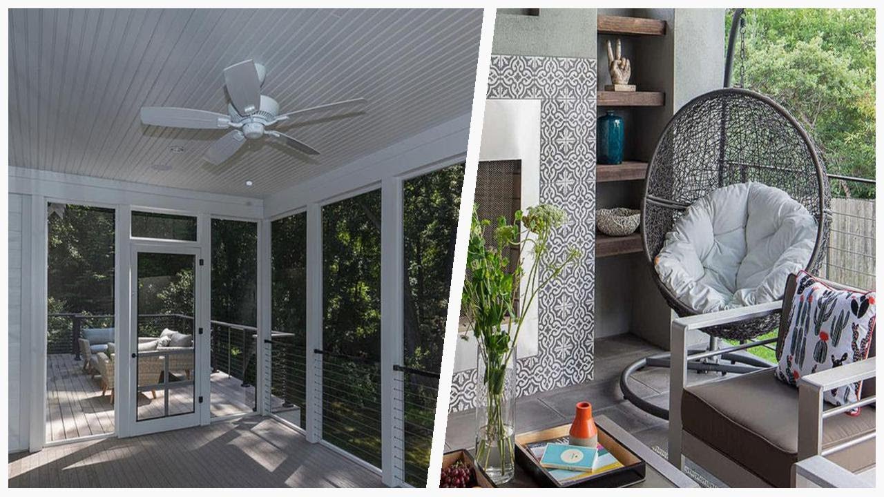 75 Contemporary Gray Porch Design 🌈 - YouTube