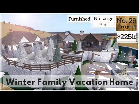 Roblox Bloxburg Winter Family Vacation Home Speed Build No