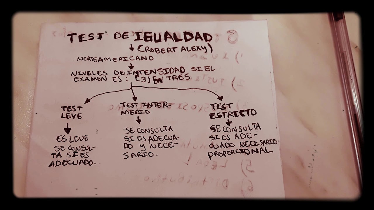 Test de Igualdad de Robert Alexy - norteamericano - Niveles de
