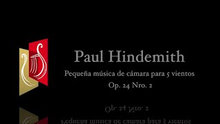 Paul Hindemith, pequeña música de cámara para 5 músicos Op. 24 Nro. 2