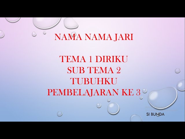 Lagu Nama Nama Jari (Tema 1, kelas 1, sub tema 2 pembelajaran ke 3) class=