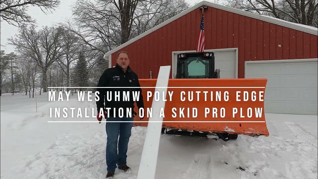 Installing a UHMW Poly Cutting Edge on a Skid Pro Snow Plow on New