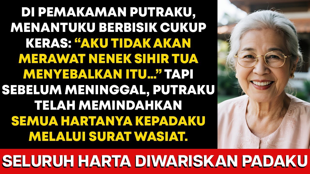 Di pemakaman putraku, menantuku berbisik: “Aku tidak akan merawat nenek sihir tua itu…”