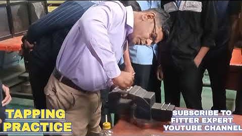 ITI Fitter Practical - Tapping practice  #mechanicalfitter #fitterpractical