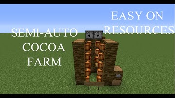 Semi-Automatic Cocoa Bean Farm in Minecraft