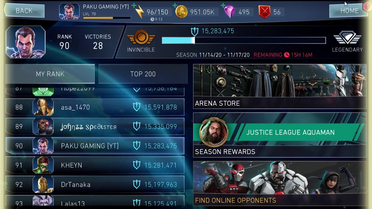 ARENA GAMEPLAY JUSTICE LEAGUE AQUAMAN POINTS HUNTING - @pakugaming