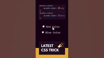 How To Change Checkbox And Radio Button Colors Using Only CSS 🔥