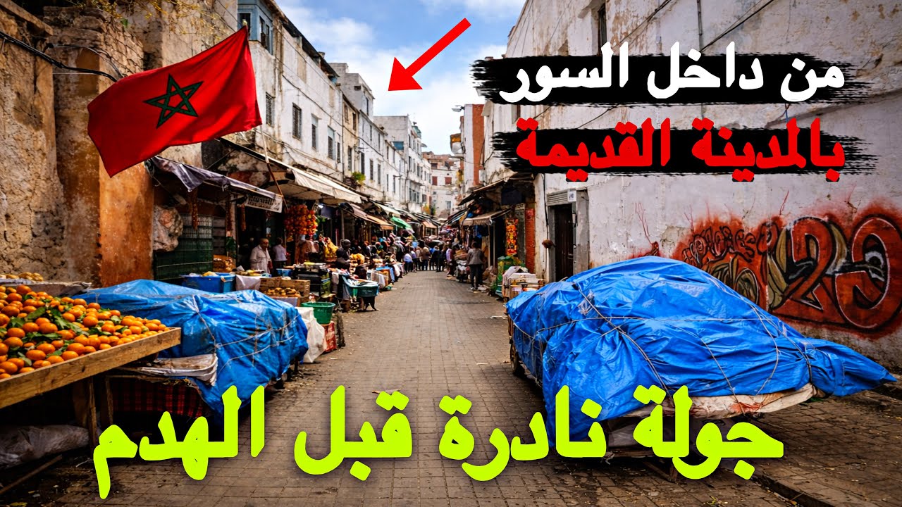 المحج الملكي | أشغال هدم المدينة القديمة كازا جولة نادرة من سوق الأفارقة إلى داخل السور قبل أن تختفي