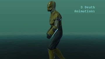 Cyborg Knight - Rigged & Animated Low Poly RPG/FPS Character
