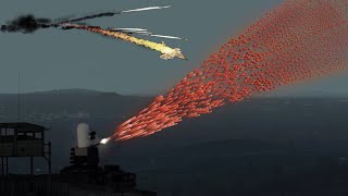 C-RAM shot down Fighter Jet - Phalanx CIWS - Military Simulation - ArmA 3